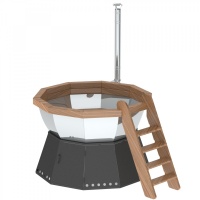 Банный чан 8 граней на подставке с ветрозащитой