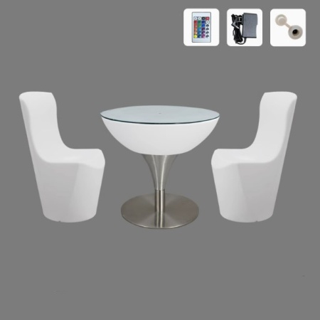 Комплект светящейся мебели Стол+2 стула V5 Комплект светящейся мебели Стол+2 стула V5